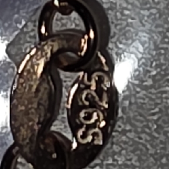 Silver Rose Gold Heart Necklace with Blue/Purple Center Stone - Picture 5 of 10